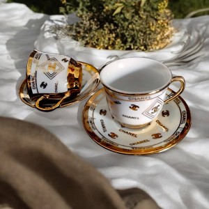 طقم فناجين 12 قطعة بورسلان CHANEL