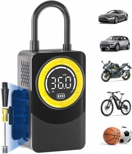 منفاخ إطارات لاسلكي محمول – ضاغط هواء 150PSI للسيارة والدراجة