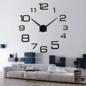 ساعة حائط ثري دي ارقام D-011 3D Wall Watch