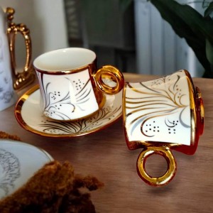 طقم فناجين 12 قطع مدهب S22-39