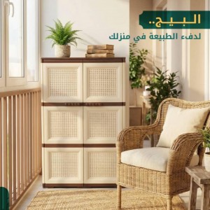 خزانة بابين 3 طوابق  Homy Plast WB-0331