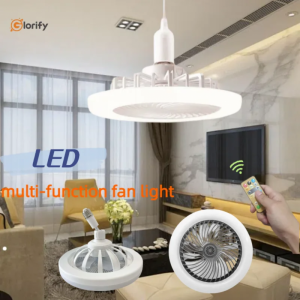 مروحة سقفية مع جهاز تحكم واضاءة  Modern Ceiling Fan With Remote Control With Light LED 30w