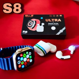 ساعة ذكية + سماعات Watch Ultra S8