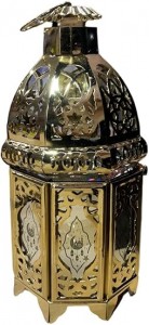 فانوس رمضان سداسي ذهبي